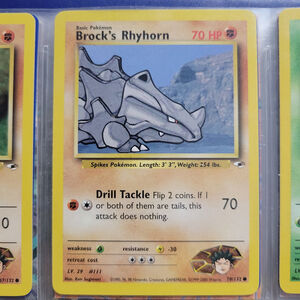 Pokemon Card Brock's Rhyhorn